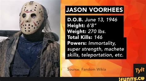 how strong is jason voorhees|jason voorhees height and weight.